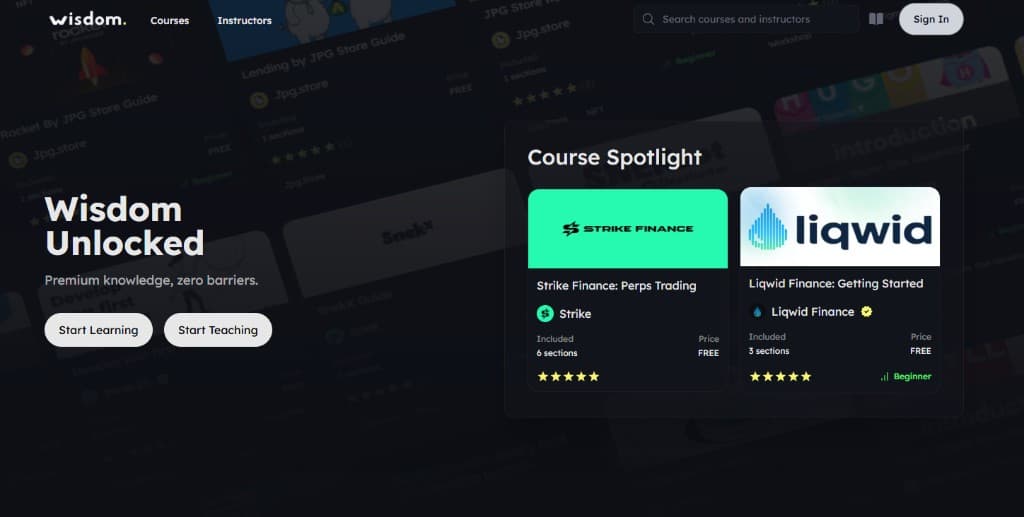 Wisdom Courses: Educational Platform